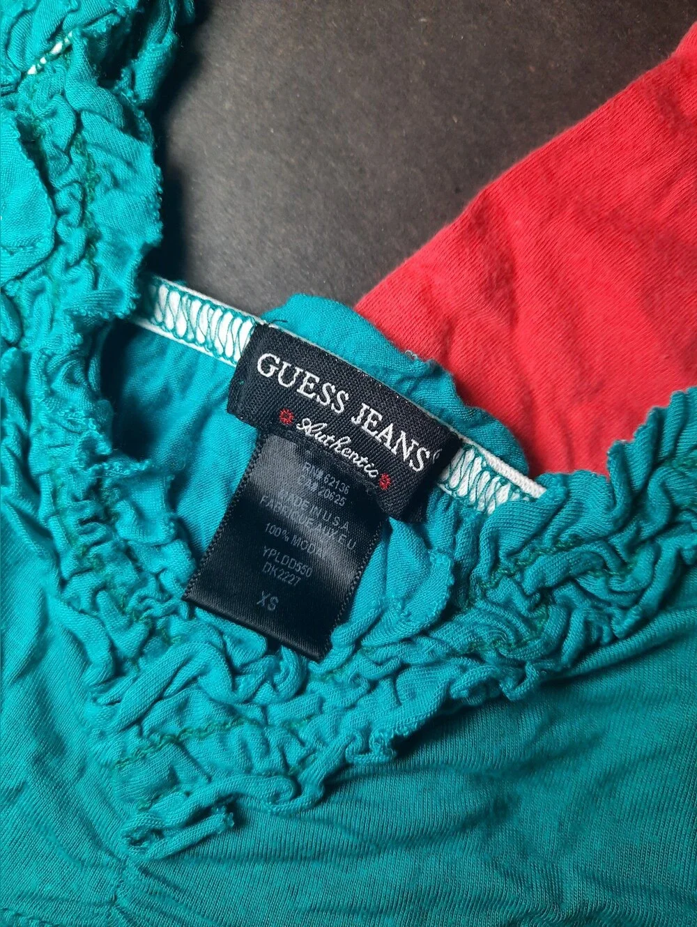 Tank Bundle! Includes:Guess Teal Ruffle-Trim Tank Top - Picture 2 of 5